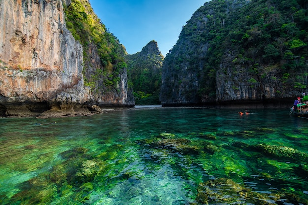 Stunning Beaches of Ko Phi Phi Islands and Rai Ley Peninsula – Free Stock Photo for Download