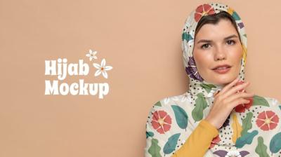 Islamic Floral Hijab Portrait | Free Download