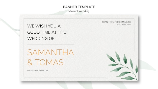 Minimal Wedding Invitation Template – Free Download