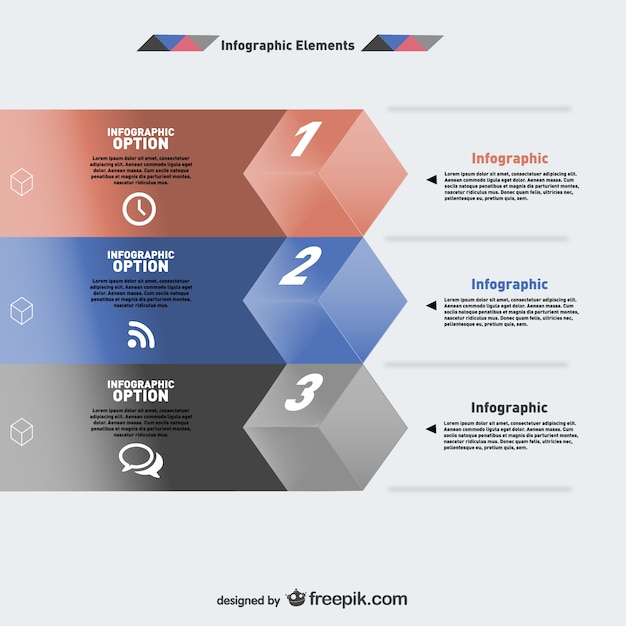 Modern Infographic Cube Options Design – Free Download