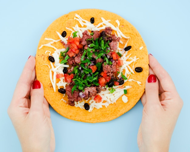 Close-up of an Unfolded Burrito Held by a Person – Free Stock Photo, Download Free