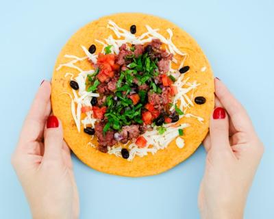 Close-up of an Unfolded Burrito Held by a Person – Free Stock Photo, Download Free