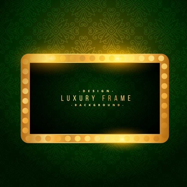 Luxurious Green Ornamental Frame Vector Template – Free Download