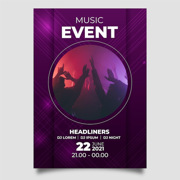 Music Poster Abstract Design – Free Download