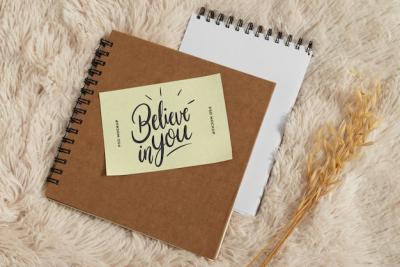 Adhesive Reminder Notes Mock-Up Design – Free Download