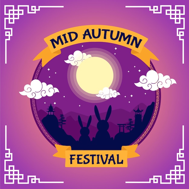 Hand Drawn Mid-Autumn Festival Illustration – Free Download