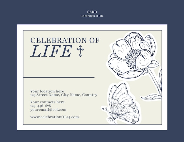 Celebration of Life Template Design – Free Download