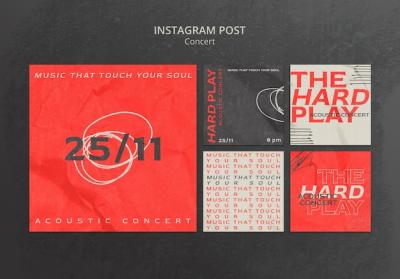 Fun Music Concert Instagram Post Templates – Free Download