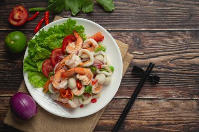 Spicy Mixed Seafood Salad – Free Download, Free Stock Photo