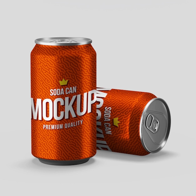 Realistic Soda Can Mockup – Free Download, Download Free Stock Photo