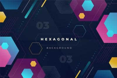 Gradient Hexagonal Background – Free Download Stock Photo