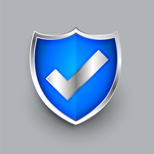 Shield Icon with Check Mark Symbol Design – Free Download