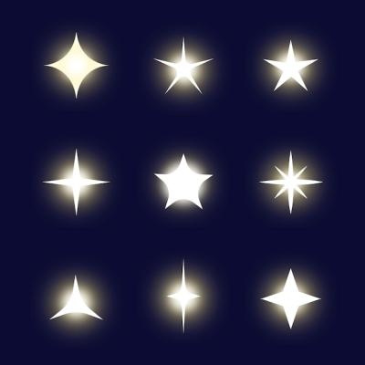 Flat Sparkling Stars Collection – Free Download