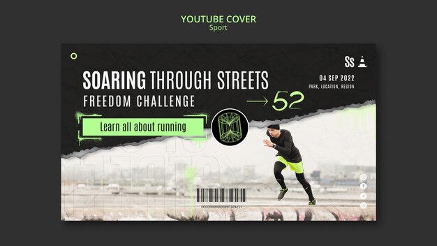 Fitness Training YouTube Cover Template – Free Download