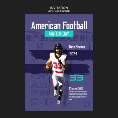 American Football Invitation Template – Free Download