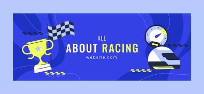 Racing Competition Facebook Cover Template – Free Download