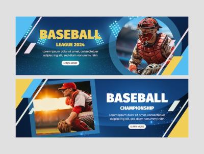 Baseball Banner Template Design – Free Download