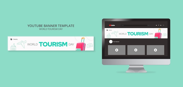 World Tourism Day YouTube Banner Template – Free Download