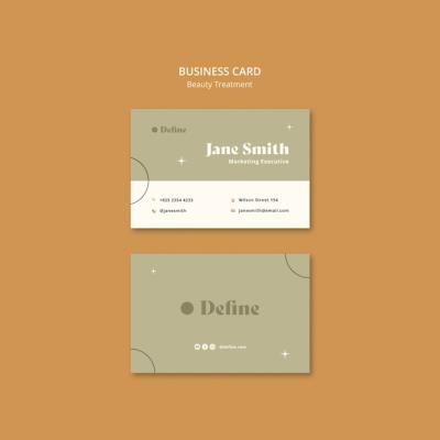 Minimal Botox Filler Business Card Template – Free Download