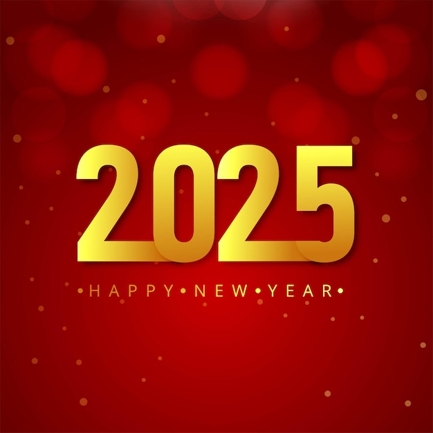 Creative Happy New Year Card Background for 2025 – Free Download