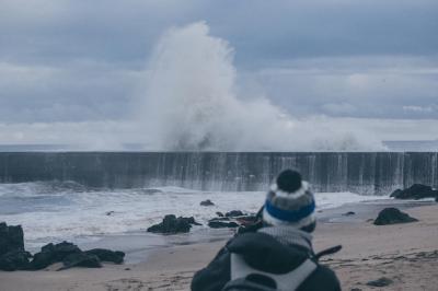 Rear View of Man at the Beach Against the Sky – Free Stock Photo Download