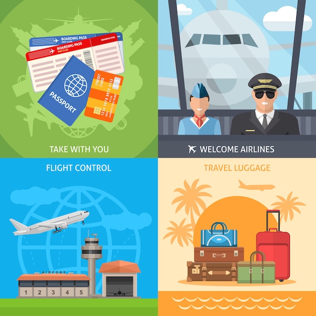 Air Travel Concept: Free Download for Stunning Vector Templates