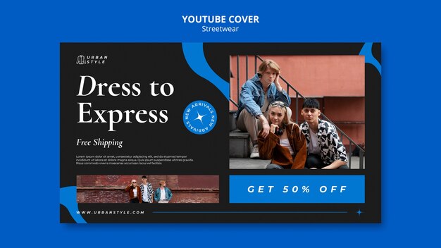 Flat Design Streetwear YouTube Cover – Free Download