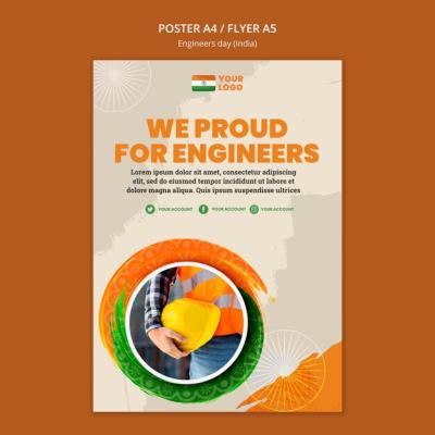 Engineers Day Celebration Flyer Template – Free Download