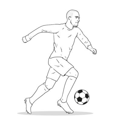 Hand Drawn Soccer Outline Illustration – Free Download