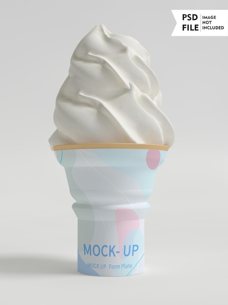 Ice Cream Cone Packaging Design Mockup – Free Download