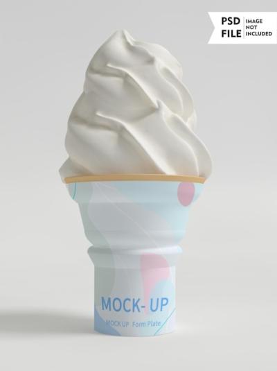 Ice Cream Cone Packaging Design Mockup – Free Download