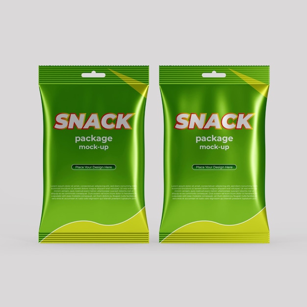 Realistic Foil Snack Bag Packaging Mockup – Free Download