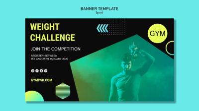 Sport Banner Business Template – Free Download, Download Free Stock Photo