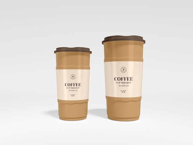 Reusable Glossy Plastic Coffee Cup Branding Mockup – Free Download