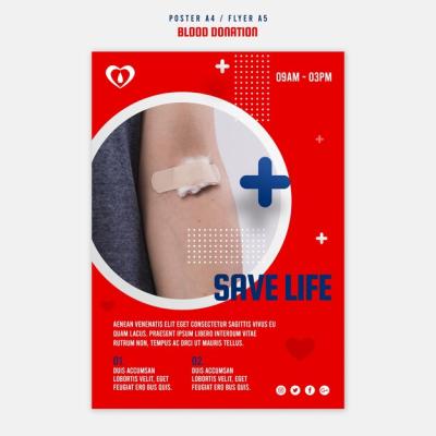 Donate Blood Poster Template – Download Free Stock Photo