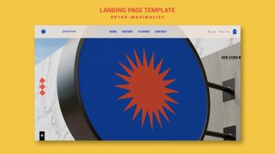 Retro-Maximalist Landing Page Design – Free to Download