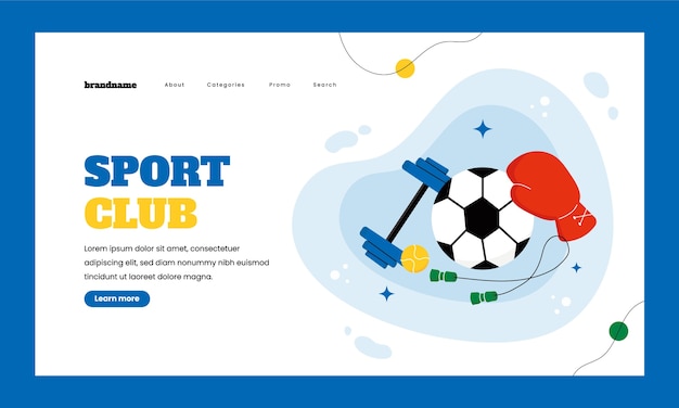 Sport Club Landing Page Template – Free Download