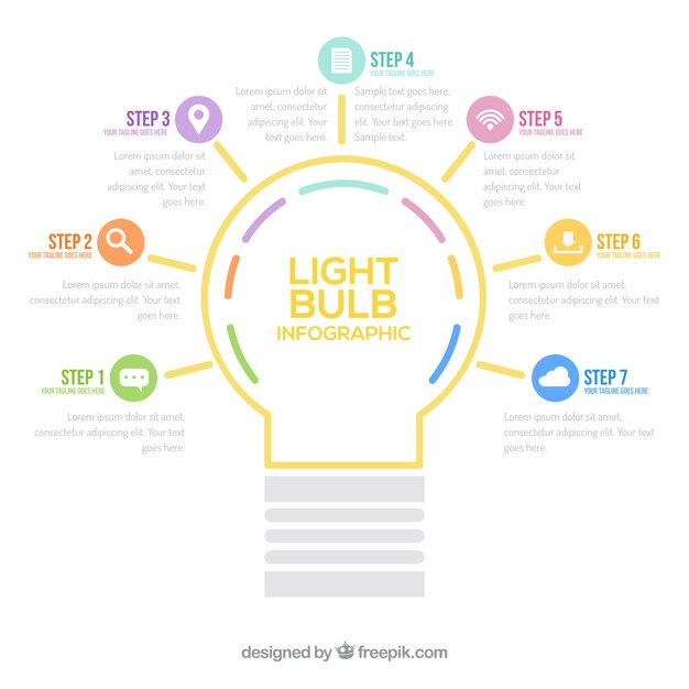 Light Bulb Infographic – Free Download