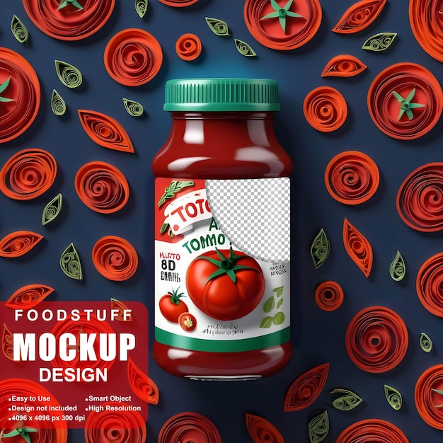 Mockup Tomato Paste Jar – Free Download