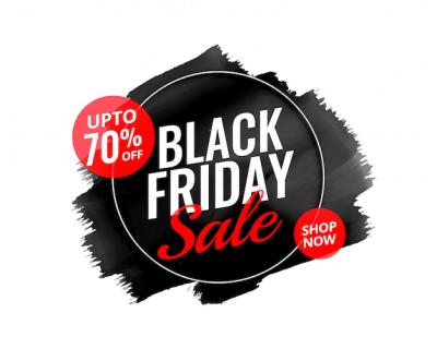 Abstract Black Friday Watercolor Banner Design – Free Download