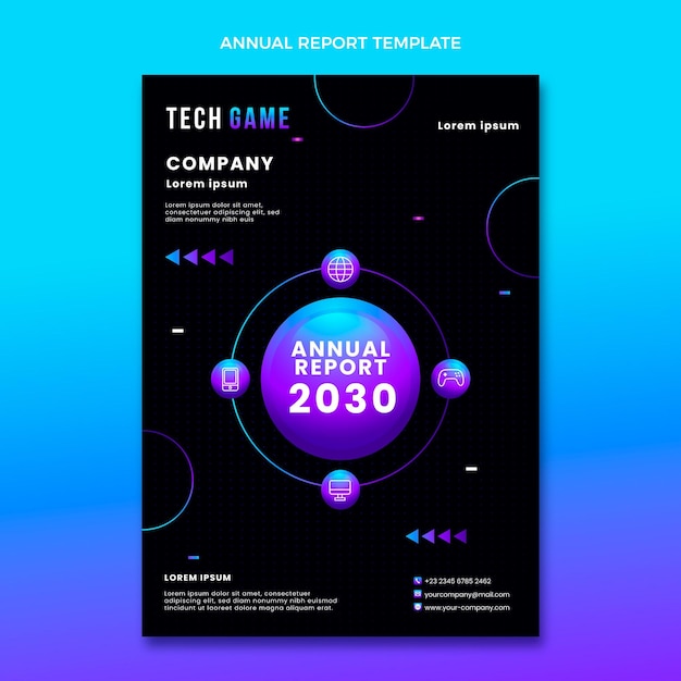 Gradient Abstract Technology Annual Report – Free Stock Photos for Download