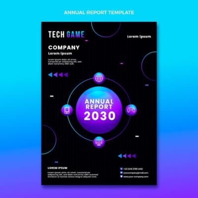 Gradient Abstract Technology Annual Report – Free Stock Photos for Download