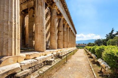 Temple of Hephaestus in Ancient Agora on a Sunny Day in Athens, Greece – Free Stock Photo for Download