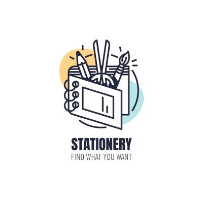 Stationery Store Logo Template Design – Free Download