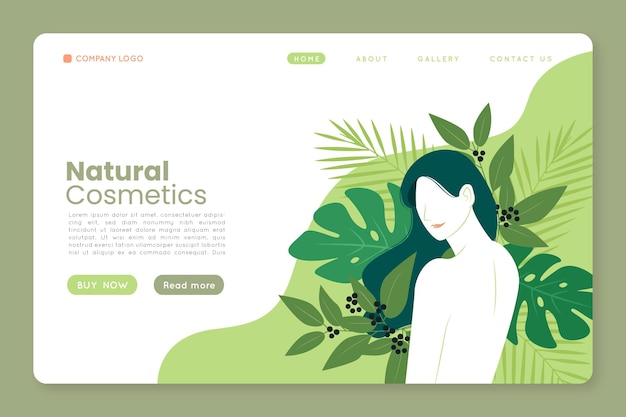 Nature Cosmetics Landing Page – Free Download