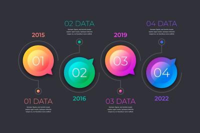 Gradient Timeline Infographic Template – Free Download