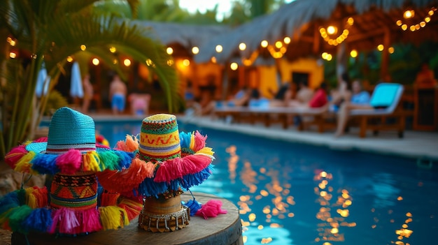 Mexican Themed Poolside Fiesta: Sombreros, Pinatas, and Salsa Dance Floor – Free to Download