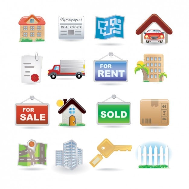 Real Estate Icon Collection – Free Download