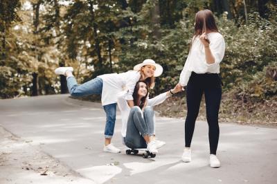 Three Pretty Girls Enjoying a Summer Day in the Park – Free Download