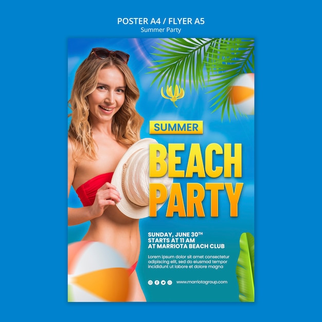 Party Celebration Poster Template – Free Download